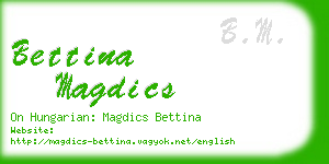 bettina magdics business card